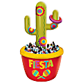 Amscan Jumbo Inflatable Cactus Cooler And Ring Toss Game, 54" x 24", Multicolor
