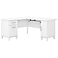 Bush Business Furniture Somerset 60"W L-Shaped Corner Desk, White, Standard Delivery