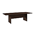 Bush Business Furniture 96"W x 42"D Boat Shaped Conference Table With Wood Base, Black Walnut, Standard Delivery