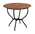 Coast to Coast Grove Round Dining Table, 30"H x 36"W x 36"D, Brownstone Nut Brown