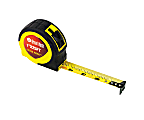 Great Neck ExtraMark Fractional Tape Measure - 25 ft Length x 1" Width - Imperial Measuring System - Black, Yellow - 1 Each 1 thumbnail image