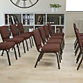 Flash Furniture HERCULES Series Stackable Church Chair, Brown/Goldvein