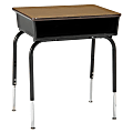 Scholar Craft™ 2200 Series Open-Front Student Desks, Valley Pecan, Set Of 2