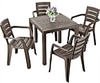 Inval Baru Collection 5-Piece Patio Set, Mocca 1 thumbnail image