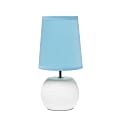 Simple Designs Studded Texture Ceramic Table Lamp, 11-3/8"H, Blue Shade/White Base 1 thumbnail image