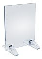 Azar Displays Dual-Stand Vertical/Horizontal Acrylic Sign Holders, 7"H x 5"W x 3-1/2"D, Clear, Pack Of 10 Holders
