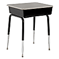 Scholar Craft™ 2900 Series Open-Front Student Desks, Solid Gray, Set Of 2