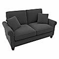 Bush® Furniture Coventry 61"W Loveseat, Charcoal Gray Herringbone, Standard Delivery