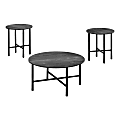 Monarch Specialties Davis 3-Piece Table Set, Black