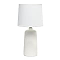 Simple Designs Textured Linear Ceramic Table Lamp, 15-3/4"H, White Shade/Off-White Base 1 thumbnail image
