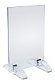 Azar Displays Dual-Stand Vertical/Horizontal Acrylic Sign Holders, 6"H x 4"W x 3-1/2"D, Clear, Pack Of 10 Holders