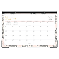 2025 Blue Sky Monthly Desk Pad Calendar, 17" x 11", Drawn Peony, January To December, 148938 1 thumbnail image
