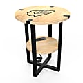 Imperial NFL Wood Round Side Table With Charger, 22”H x 18”W x 18”D, Kansas City Chiefs 1 thumbnail image