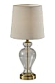 Adesso Simplee Sonata Table Lamp, 26”H, Tan Shade/Clear Base 1 thumbnail image