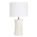 Simple Designs Ceramic Hourglass Table Lamp, 16-1/2"H, White Shade/Off-White Base 1 thumbnail image