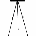 MasterVision 3-leg Display Easel - 45 lb Load Capacity - 69" Height x 28.5" Width x 34" Depth - Metal, Aluminum, Plastic, Rubber - Black