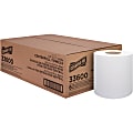 Genuine Joe Centerpull Towel Rolls - 600 Sheets/Roll - White - Virgin Fiber - 6 / Carton