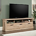 Sauder® Aspen Post Entertainment Credenza For 70” TVs, 22-7/8”H x 70-3/8”W x 15-7/8”D, Prime Oak®/Medium Finish