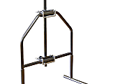 Medline Standard Trapeze Bar, Base Only, Chrome