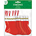 Amscan Christmas Mini Stockings, 5", Red, Pack Of 30 Stockings