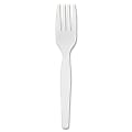 Genuine Joe Heavyweight White Plastic Forks - 100 / Box - 4000 Piece(s) - 4000/Carton - Fork - 4000 x Fork - Disposable - Polystyrene - White