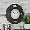 FirsTime® Lodge Round Wall Clock, 11", Aged Brown 1 thumbnail image