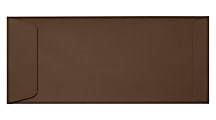 LUX Open-End Envelopes, #10, Peel & Press Closure, Chocolate Brown, Pack Of 500
