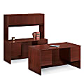 HON® 10500 Series Double-Pedestal Desk, 60"W x 30"D, Mahogany