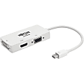 Eaton Tripp Lite Series Keyspan Mini DisplayPort to VGA/DVI/HDMI All-in-One Converter Adapter, Thunderbolt 1/2, 1080p, White mDP to VGA DVI HDMI 1 thumbnail image