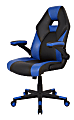 RS Gaming™ RGX Faux Leather High-Back Gaming Office Chair, Black/Blue, BIFMA Compliant