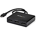 StarTech.com 3-Port USB-C to DisplayPort MST Hub - 4K 30Hz - DisplayPort MST Hub for USB-C Windows Devices - Thunderbolt 3 Compatible - Increase your productivity by connecting three displays to your USB-C device with the USB-C to DisplayPort MST hub