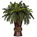 Nearly Natural 29"H Silk Cycas With Bamboo Base