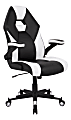RS Gaming™ RGX Faux Leather High-Back Gaming Chair, Black/White, BIFMA Compliant