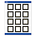 Avery® Printable Labels With Sure Feed® Technology, S00-ETE, Square, 2" x 2", Matte White With Preprinted Black/Gold Vein Border, Pack Of 120 1 thumbnail image