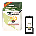 VSM VSM18C0032-3PK (Lexmark™ 32 / 18C0032) Remanufactured Black Ink Cartridges, Pack Of 3