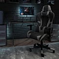 Flash Furniture X30 LeatherSoft Gaming Racing Chair, Gray/Black
