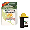 VSM VSM15M0120-3PK (Lexmark™ 20 / 15M0120) Remanufactured Tricolor Ink Cartridges, Pack Of 3
