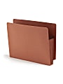 Smead® SuperTab® File Pockets, Straight Cut, Letter Size, 30% Recycled, Redrope, Box Of 10
