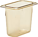 Cambro H-Pan High-Heat GN 1/9 Food Pans, 6"H x 4-1/4"W x 6-15/16"D, Amber, Pack Of 6 Pans 1 thumbnail image