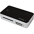StarTech.com USB 3.0 Multi Media Flash Memory Card Reader with 2-Port USB 3.0 Hub & USB Fast Charge Port - SD, Memory Stick, CompactFlash - USB 3.02 Total Number of USB Ports2 Number of USB 3.0 PortsExternal