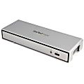 StarTech.com Thunderbolt 2 Docking Station - Compatible with Windows / macOS - Supports Dual Displays and 4K Ultra HD with Thunderbolt 2 and HDMI Ports - eSATA and SPDIF Ports - TB2DOCK4KDHC