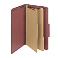 Smead® Pressboard Classification Folders, 2 Dividers, Legal Size, 100% Recycled, Red, Box Of 10 1 thumbnail image
