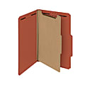 Smead® Pressboard Classification Folders, 1 Divider, Legal Size, 100% Recycled, Red, Box Of 10 1 thumbnail image