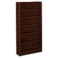 HON® 1870-Series Laminate Modular Shelving Bookcase, 6 Shelves, 73"H x 36"W x 11-1/2"D, Mahogany