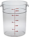 Cambro Camwear 22-Quart Round Storage Containers, Clear, Set Of 6 Containers