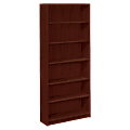 HON® 1870-Series Laminate Modular Shelving Bookcase, 6 Shelves (4 Adjustable), 84"H x 36"W x 11-1/2"D, Mahogany 1 thumbnail image