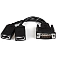 StarTech.com LFH 59 Male To Dual Female DisplayPort DMS 59 Cable, 8" 1 thumbnail image