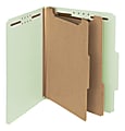 Smead® Pressboard Classification Folders, 3 Dividers, Letter Size, 100% Recycled, Gray/Green, Box Of 10 1 thumbnail image