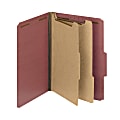 Smead® Pressboard Classification Folders, 2 Dividers, Letter Size, 100% Recycled, Red, Box Of 10 1 thumbnail image