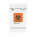 Medline Zip-Style Biohazard Specimen Bags, 6" x 9", Pack Of 1,000 Bags